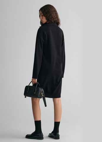 Черное кэжуал платье платье-свитер Gant однотонное