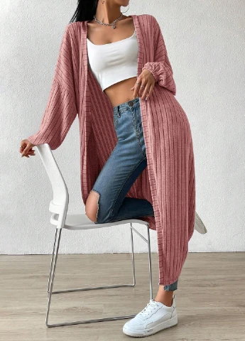 Светло-розовый демисезонный кардиган SHEIN