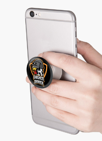 Попсокет (Popsockets) тримач для смартфону Пубг Пабг (Pubg) (8754-1186) Чорний MobiPrint (216748237)