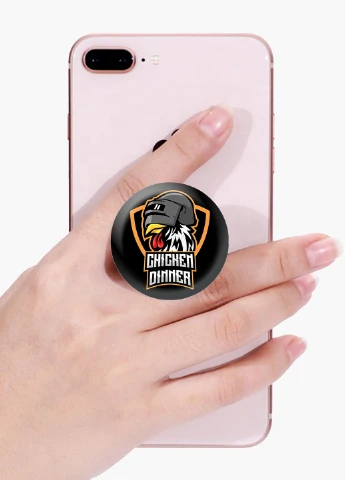 Попсокет (Popsockets) тримач для смартфону Пубг Пабг (Pubg) (8754-1186) Чорний MobiPrint (216748237)