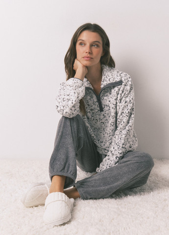 Сіра зимня піжама (кофта, штани) Women'secret