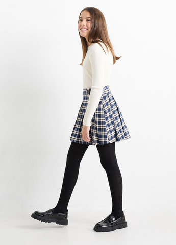 Синій демісезонний комплект (спідниця, колготки) C&A