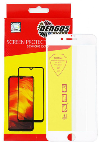 Скло захисне 5D iPhone 7/8 Plus white (TGFG-36) DENGOS (203978073)