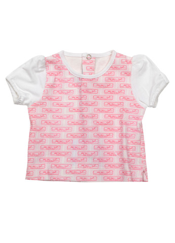 Розовая летняя футболка с коротким рукавом MIMISOL