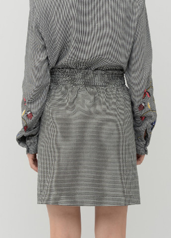 Черно-белая кэжуал с узором гусиная лапка юбка Monki