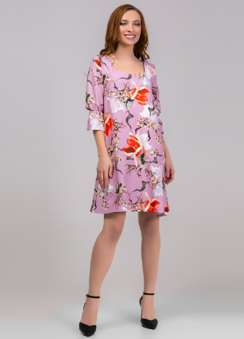 Лиловое кэжуал платье Azuri с цветочным принтом