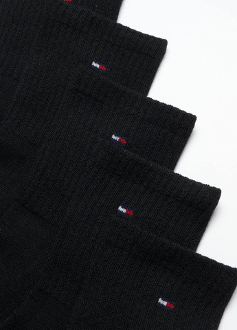 Чёрные носки (6 пар) Tommy Hilfiger однотонные (369569813)