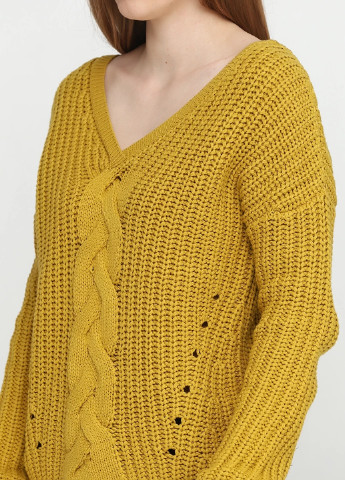 Оливковий демісезонний светр пуловер TU