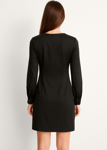 Чорна кежуал сукня футляр Sassofono однотонна