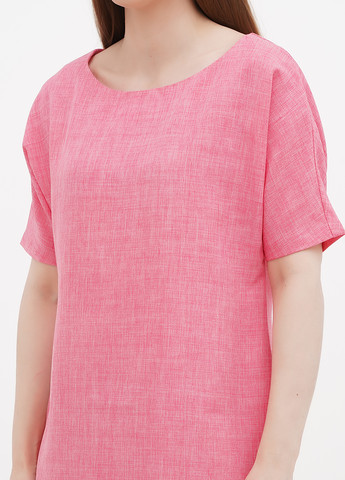 Светло-розовое кэжуал платье а-силуэт Maurini однотонное