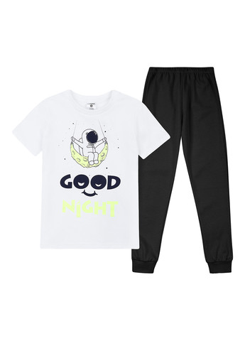 Черно-белая всесезон пижама (футболка, брюки) футболка + брюки Garnamama