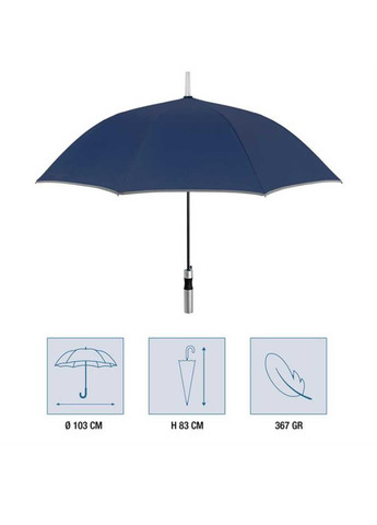 Тёмно-синий зонт Perletti большой система антиветер (363640819)