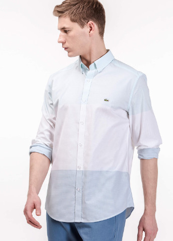 Светло-голубой кэжуал рубашка с логотипом Lacoste