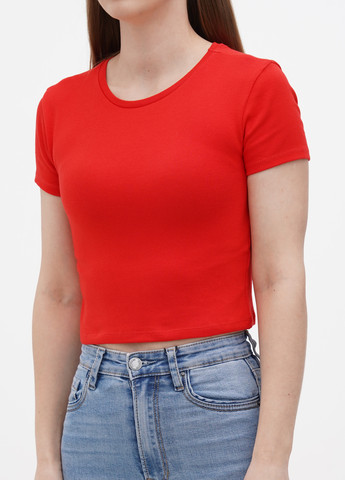 Красная летняя футболка Stradivarius
