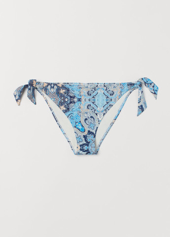 Серо-голубой купальные трусики-плавки с абстрактным узором H&M