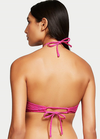 Розовый летний купальник (лиф, трусы) раздельный Victoria's Secret