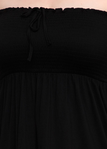 Чорна кежуал сукня кльош, бандо V by Very однотонна