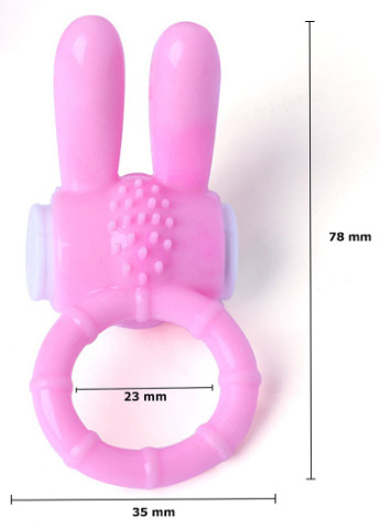 Ерекційні кільце з вібрацією Кролик Langsha (256419060)