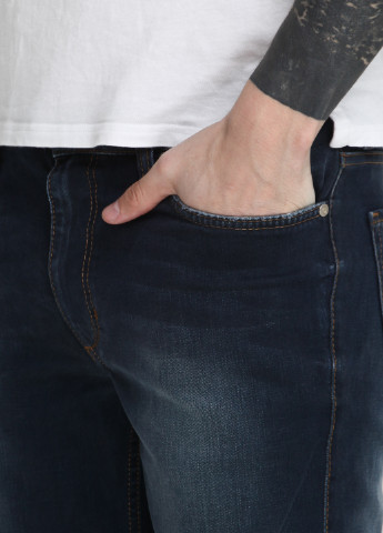 Темно-синие демисезонные прямые джинсы Bogner