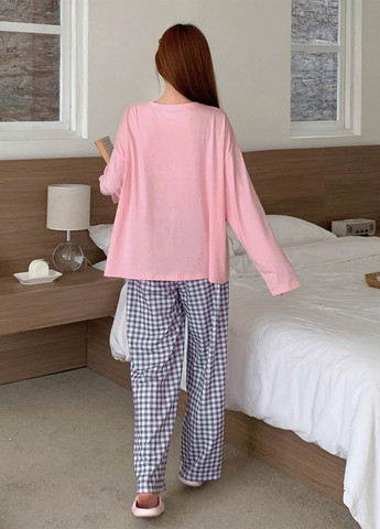 Комбинированная всесезон пижама (лонгслив, брюки) лонгслив + брюки SHEIN