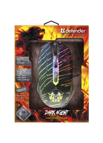 Мишка Dark Agent GM-590L USB Black (52590) Defender (253432290)