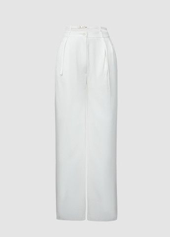 Белые кэжуал летние прямые брюки Gepur