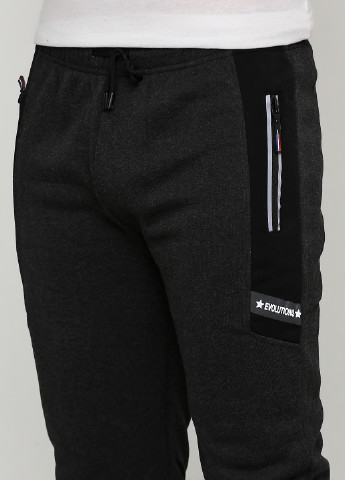 Темно-серые спортивные демисезонные зауженные брюки Black Cyclone