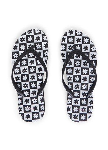 Черно-белые пляжные вьетнамки Jennyfer