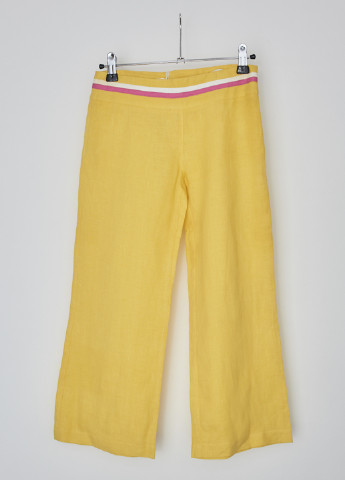 Желтые кэжуал демисезонные клеш брюки Mandarino