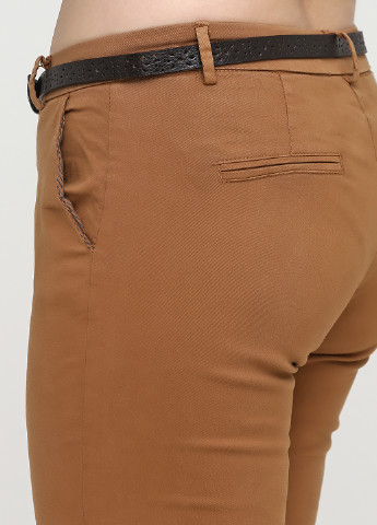 Светло-коричневые кэжуал демисезонные зауженные брюки Made in Italy