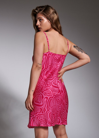 Розовое кэжуал платье Sinsay с абстрактным узором