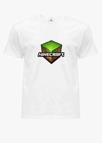 Белая демисезонная футболка детская майнкрафт (minecraft)(9224-1174) MobiPrint