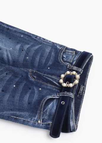 Синие демисезонные скинни джинсы Grace