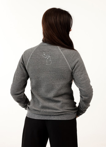 Серый свитшот Alternative надпись без декора (359854832)