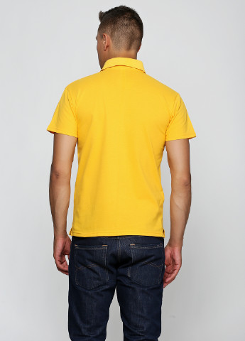 Желтая футболка-поло для мужчин Роза однотонная