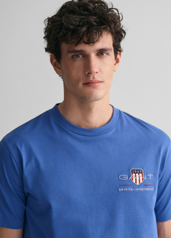 Темно-голубая футболка Gant