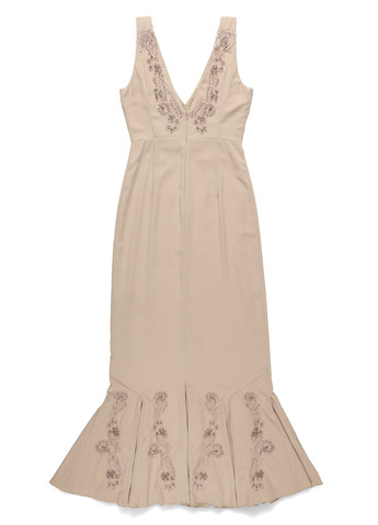 Бежевое кэжуал платье платье-майка Supertrash однотонное