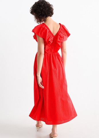 Червона кежуал сукня в стилі армпір C&A однотонна