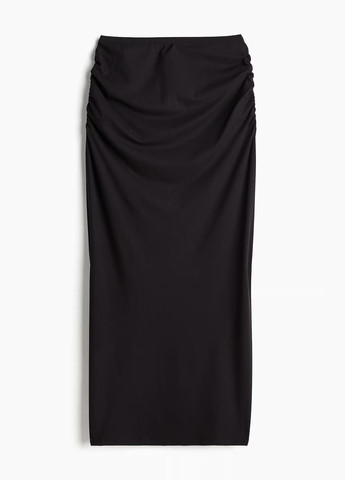 Черная кэжуал однотонная юбка H&M