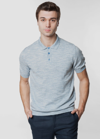 Голубая футболка поло мужская Arber Polo knit MSS FF AVT-48