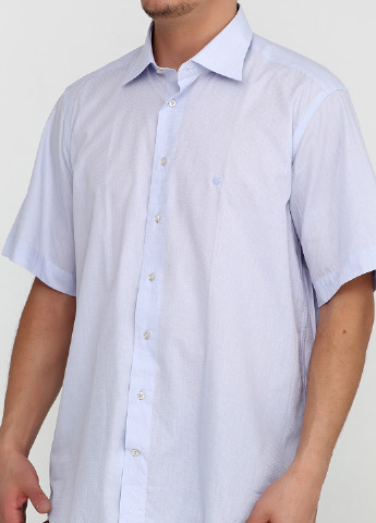 Голубой кэжуал рубашка однотонная Romano Botta с коротким рукавом