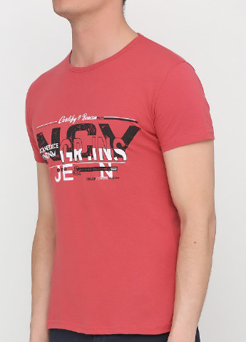 Коралловая футболка с коротким рукавом LEXSUS