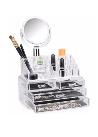 Організатор з дзеркалом, 13,5x 23,7x18,2 см Cosmetic Storage Box (197656956)