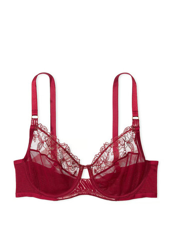 Темно-червоний демісезонний комплект (бюстгальтер, трусики) Victoria's Secret