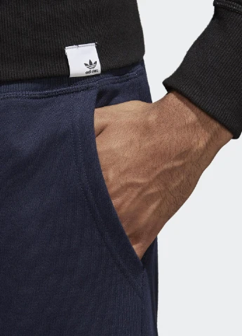 Темно-синие спортивные демисезонные зауженные брюки adidas