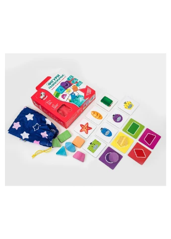 Дерев'яні фігурки у мішку Геометричні фігури Vladi toys ZB2001-02 (255292124)