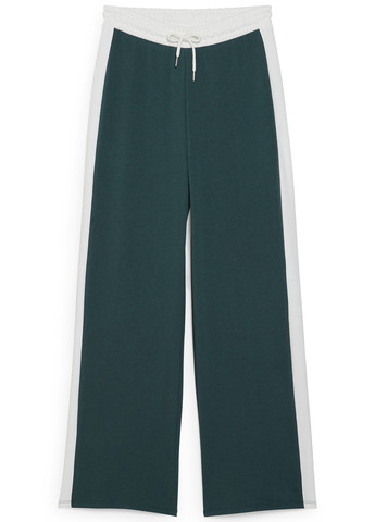 Темно-зеленые спортивные демисезонные прямые брюки C&A