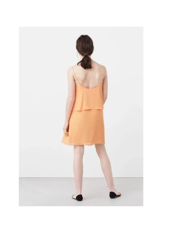 Оранжевое кэжуал платье Mango однотонное