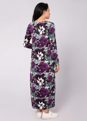 Фиолетовое кэжуал платье Garne с цветочным принтом