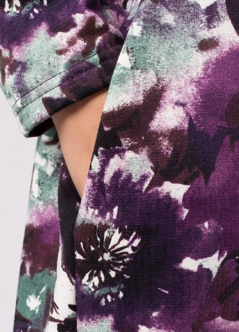 Фиолетовое кэжуал платье Garne с цветочным принтом